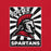 Close-up view of Porter High School Spartans Red Premium Unisex T-shirt 226