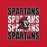 Spartans logo and text on a red background - Porter High School premium t-shirt design 233