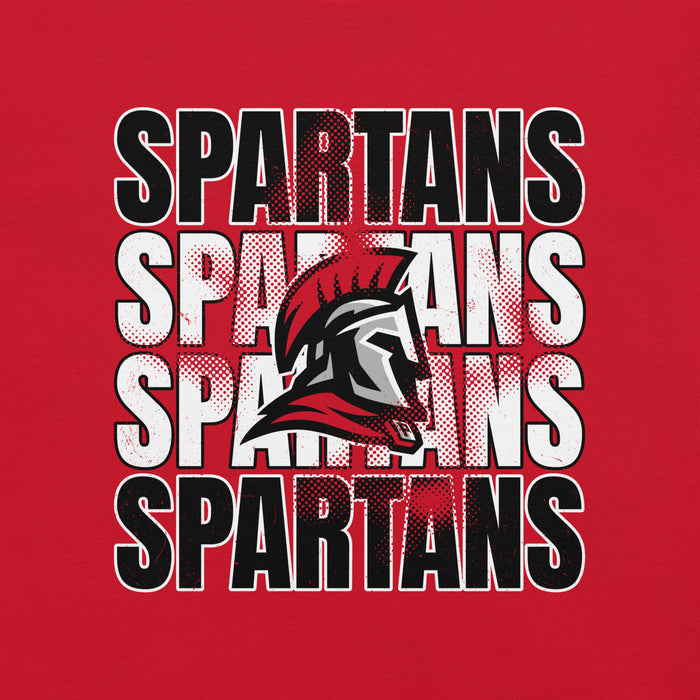 Spartans logo and text on a red background - Porter High School premium t-shirt design 233