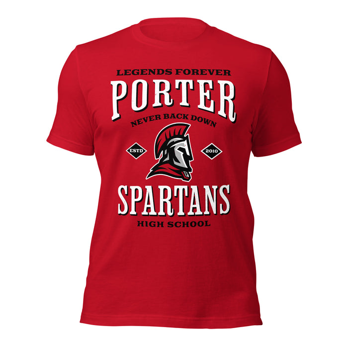 Porter High School Spartans Red Premium Unisex T-shirt 230