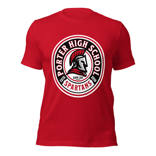 Porter High School Spartans Red Premium Unisex T-shirt 220