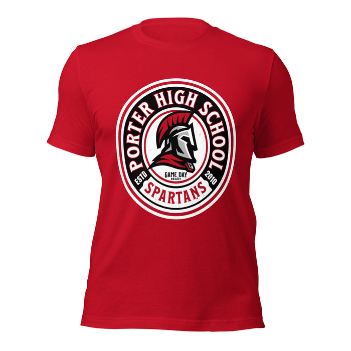 Porter High School Spartans Red Premium Unisex T-shirt 220