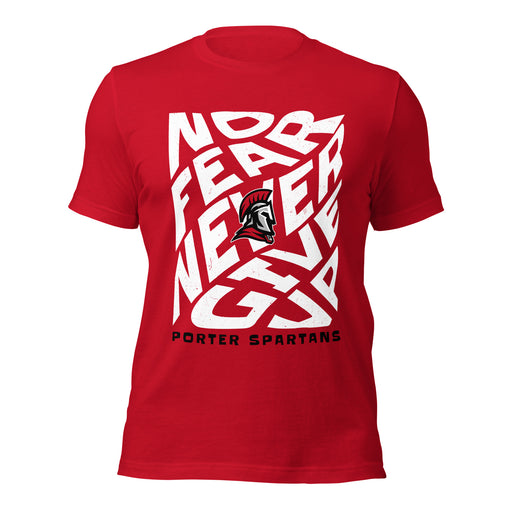 Porter High School Spartans Red Premium Unisex T-shirt 236