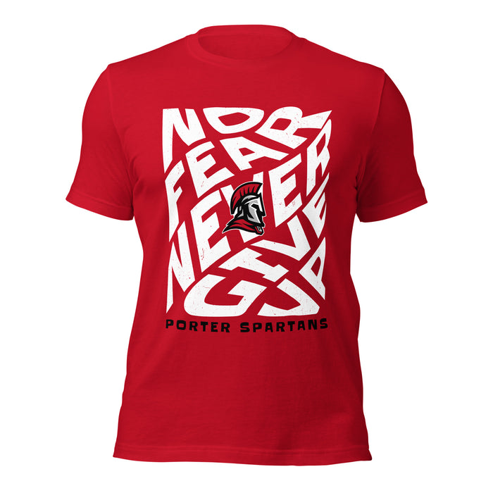 Porter High School Spartans Red Premium Unisex T-shirt 236