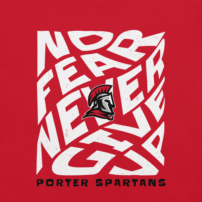 Red t-shirt with white text and a Spartan logo on a red background - design 236