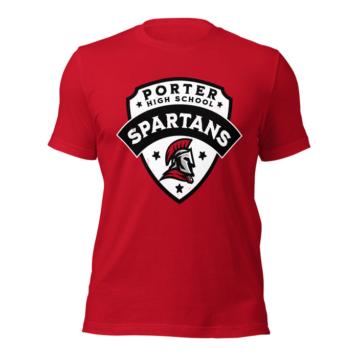 Porter High School Spartans Red Premium Unisex T-shirt 221