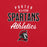 Red shirt with 'Porter All-Star Spartans Athletics' text and Spartan helmet logo. - premium t-shirt design 034