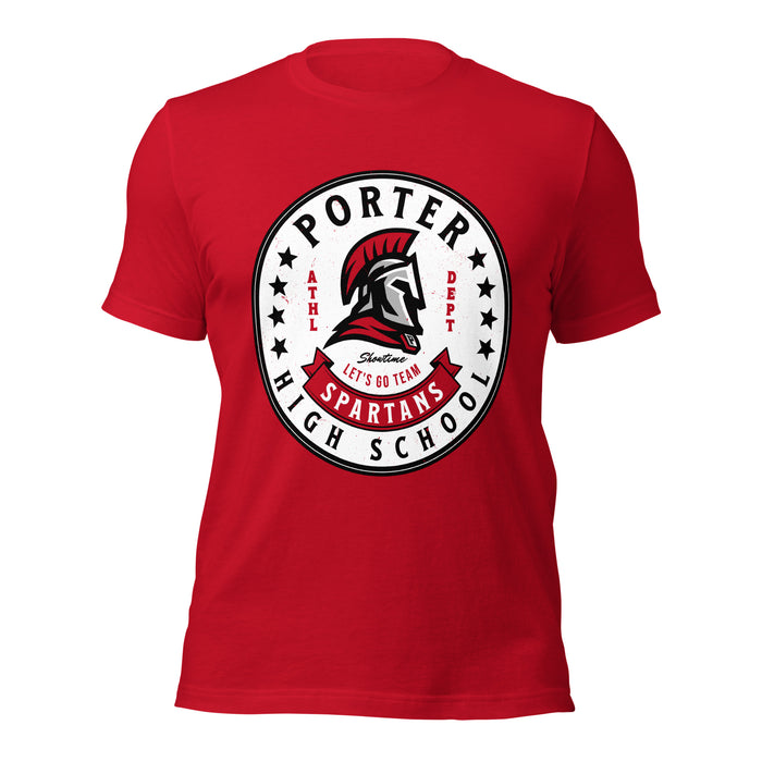 Porter High School Spartans Red Premium Unisex T-shirt 215