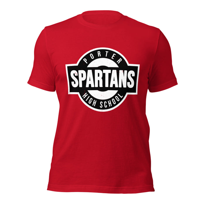 Porter High School Spartans Red Premium Unisex T-shirt 011