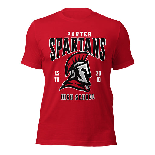 Porter High School Spartans Red Premium Unisex T-shirt 213