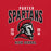 Porter Spartans High School logo on a red background - premium t-shirt design 213