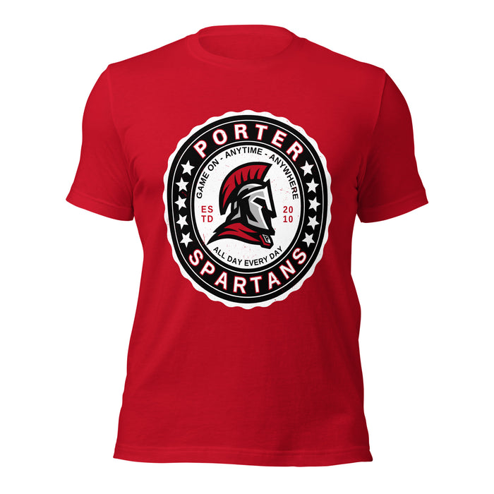 Porter High School Spartans Red Premium Unisex T-shirt 216