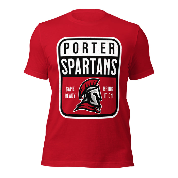 Porter High School Spartans Red Premium Unisex T-shirt 001