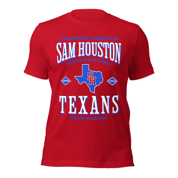 Sam Houston High School Texans Red Premium Unisex T-shirt 230