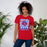 Woman wearing Sam Houston High School Texans Red Premium Unisex T-shirt 226