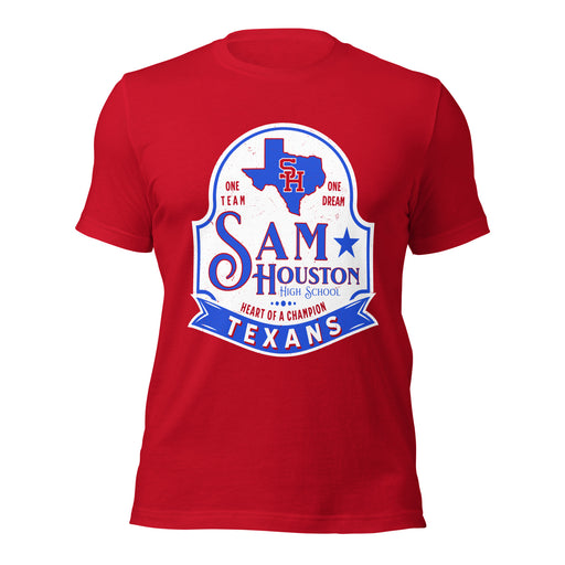 Sam Houston High School Texans Red Premium Unisex T-shirt 219