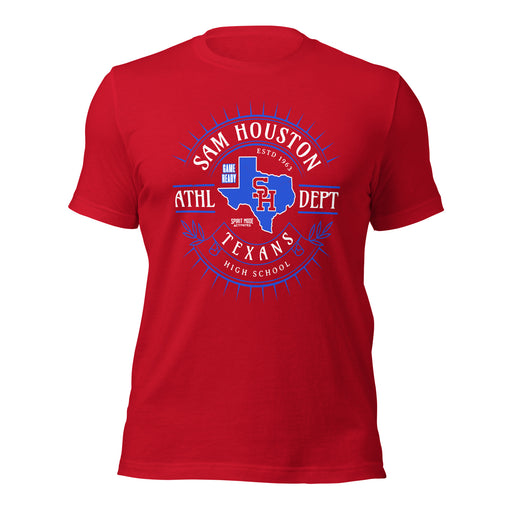 Sam Houston High School Texans Red Premium Unisex T-shirt 201