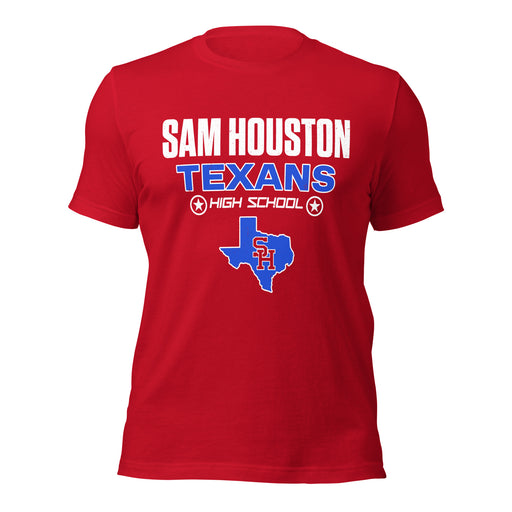 Sam Houston High School Texans Red Premium Unisex T-shirt 003