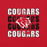 Close-up view of Tomball High School Cougars Red Premium Unisex T-shirt 233