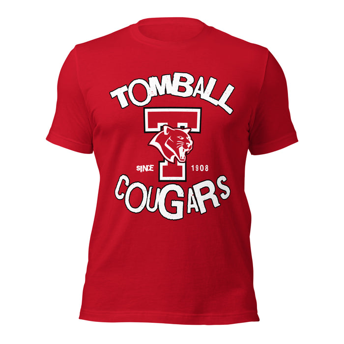 Tomball High School Cougars Red Premium Unisex T-shirt 228
