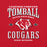 Close-up view of Tomball High School Cougars Red Premium Unisex T-shirt 230