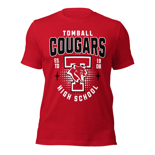 Tomball High School Cougars Red Premium Unisex T-shirt 204