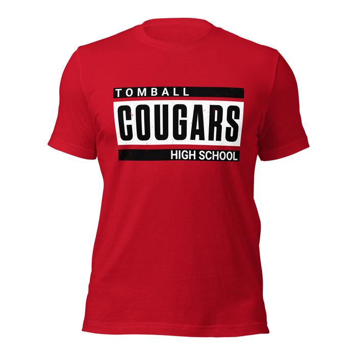 Tomball High School Cougars Red Premium Unisex T-shirt 098