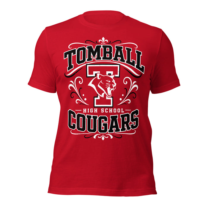 Tomball High School Cougars Red Premium Unisex T-shirt 012