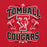 Close-up view of Tomball High School Cougars Red Premium Unisex T-shirt 012