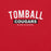 Close-up view of Tomball High School Cougars Red Premium Unisex T-shirt 021