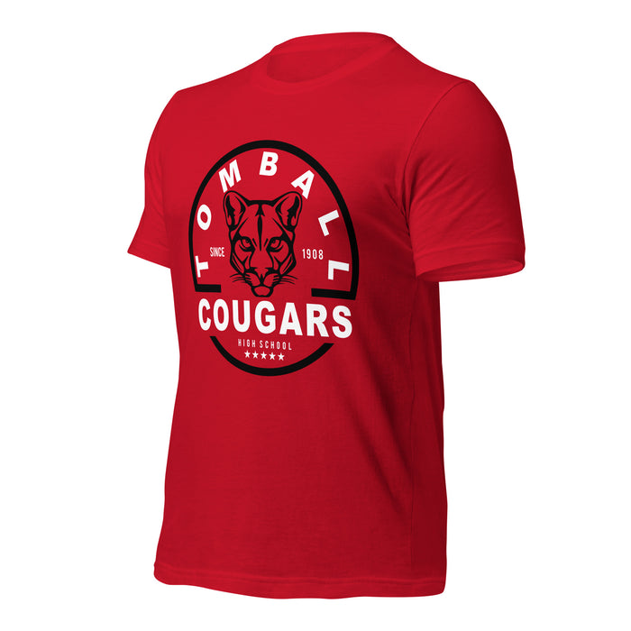 Tomball High School Cougars Premium Red Unisex T-shirt 04a