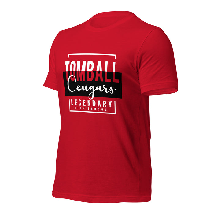 Tomball High School Cougars Premium Red Unisex T-shirt 05a