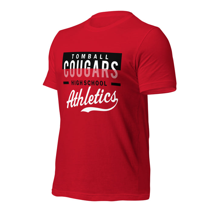 Tomball High School Cougars Premium Red Unisex T-shirt 48a