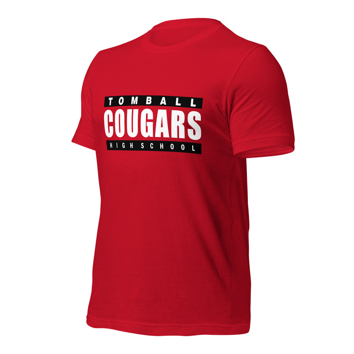 Tomball High School Cougars Premium Red Unisex T-shirt 98a