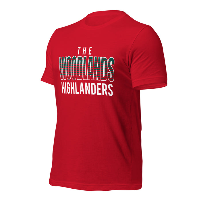 The Woodlands High School Highlanders Red Premium Unisex T-shirt 024a