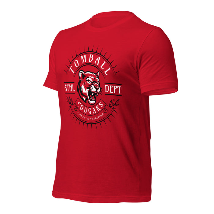 Tomball High School Cougars Red Premium Unisex T-shirt 201a