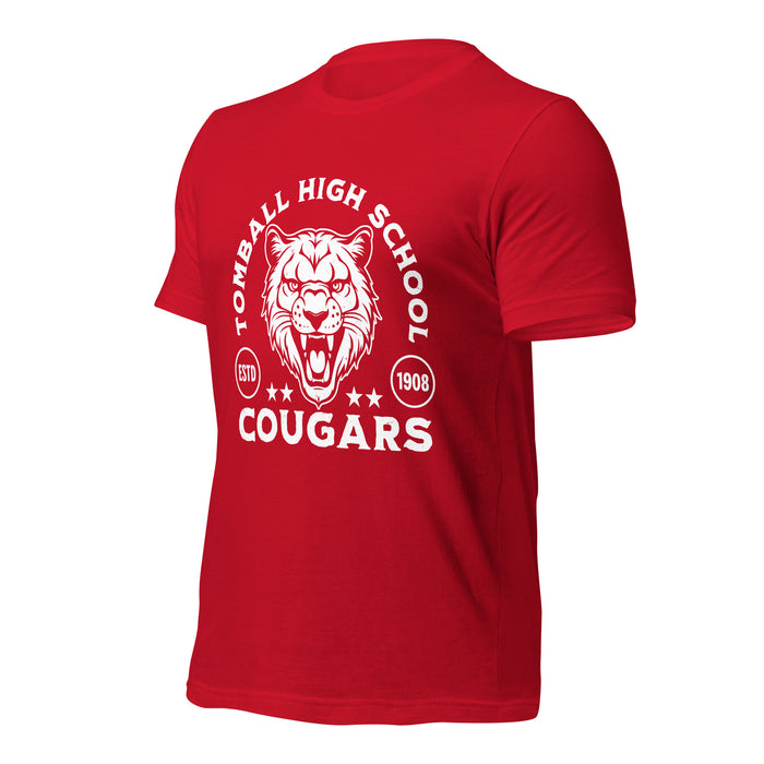 Tomball High School Cougars Red Premium Unisex T-shirt 208a