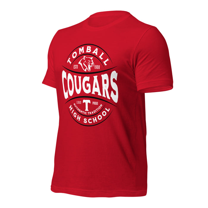 Tomball High School Cougars Red Premium Unisex T-shirt 218a