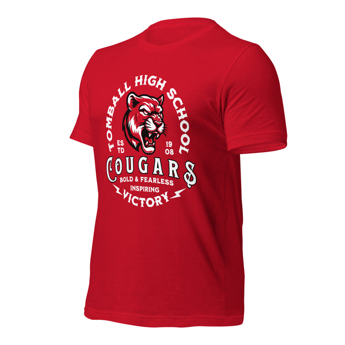 Tomball High School Cougars Red Premium Unisex T-shirt 206a