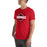 Man wearing Del Valle High School Cardinals Red Premium Unisex T-shirt 011
