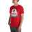Man wearing The Woodlands High School Highlanders Red Premium Unisex T-shirt 219