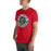 Man wearing The Woodlands High School Highlanders Red Premium Unisex T-shirt 239