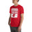 Man wearing Katy High School Tigers Red Premium Unisex T-shirt 001