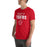 Man wearing Katy High School Tigers Red Premium Unisex T-shirt 024
