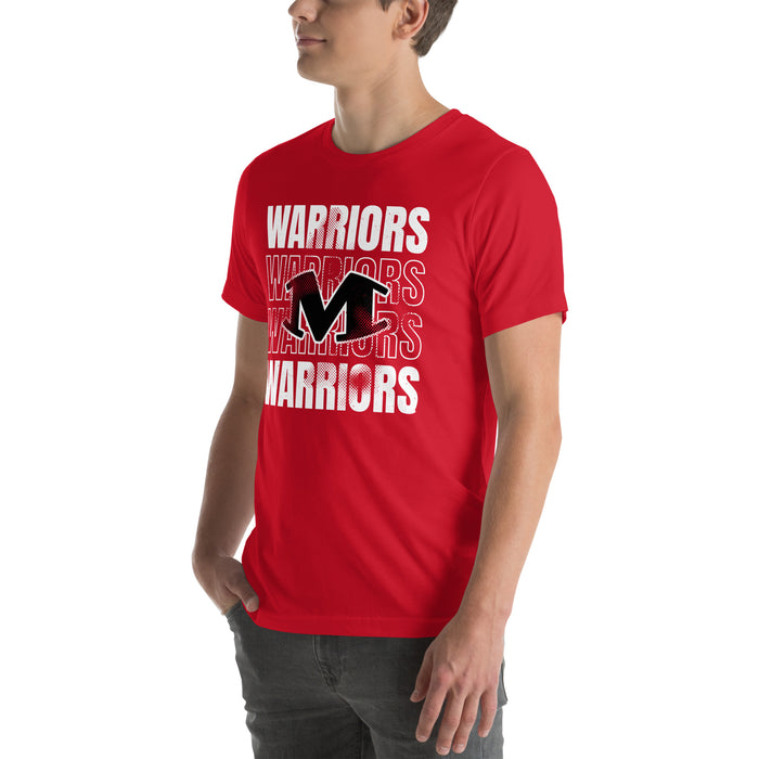 Man wearing Martin High School Warriors Red Premium Unisex T-shirt 233