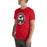 Man wearing North Shore High School Mustangs Red Premium Unisex T-shirt 212