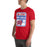 Man wearing Oak Ridge High School War Eagles Red Premium Unisex T-shirt 001