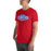 Man wearing Oak Ridge High School War Eagles Red Premium Unisex T-shirt 009