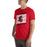 Man wearing Porter High School Spartans Red Premium Unisex T-shirt 223
