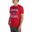 Man wearing Sam Houston High School Texans Red Premium Unisex T-shirt 230